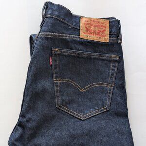 Levi's 505 Men's Regular Fit Straight Leg Jeans Dark Blue W36 L36